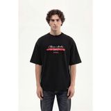 Machinist Erkek Marcus Aurelius Oversize Tişört Siyah - Dark Black - XL
