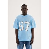 Machinist Erkek Mchnst 87 Aplik Detaylı Tişört Bebek Mavi - Blue - L - XL