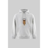 Machinist Erkek Melek Nakışlı Şardonlu Kapüşonlu Sweatshirt Uzay Grisi