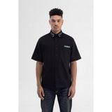 Machinist Erkek Nakışlı Oversize Gömlek Siyah - Black