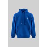 Machinist Erkek Ornamental Nakışlı Şardonlu Kapüşonlu Sweatshirt Açık Mavi