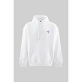 Machinist Erkek Ornamental Nakışlı Şardonlu Kapüşonlu Sweatshirt Ekru