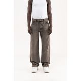 Machinist Erkek Oversize Baggy Yıkamalı Jean Pantolon Gri - Grey