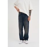 Machinist Erkek Oversize Baggy Yıkamalı Jean Pantolon Kahverengi - XL