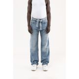 Machinist Erkek Oversize Baggy Yıkamalı Jean Pantolon Mavi