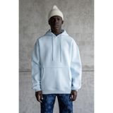 Machinist Erkek Oversize Basic Kapüşonlu Sweatshirt Açık Mavi