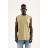 Machinist Erkek Oversize Bisiklet Yaka Basic Atlet Küf Yeşili - XL