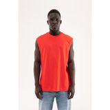 Machinist Erkek Oversize Bisiklet Yaka Basic Atlet Nar - 2XL