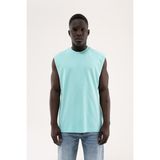 Machinist Erkek Oversize Bisiklet Yaka Basic Atlet Su Yeşili - 2XL