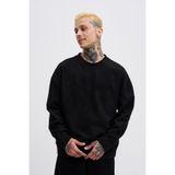 Machinist Erkek Ponte Kaşmir Oversize Siyah Sweatshirt