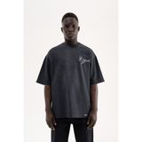 Machinist Erkek Printed And Embroidered Tişört Siyah - XL