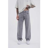 Machinist Erkek Relaxed Baggy Jean Asit Gri Pantolon
