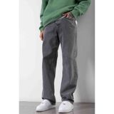 Machinist Erkek Relaxed Baggy Jean Pantolon Asit Antrasit