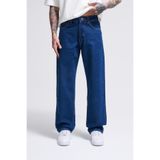 Machinist Erkek Relaxed Baggy Jean Pantolon Koyu Mavi