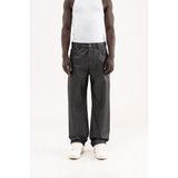 Machinist Erkek Simli Kaplama Kumaş Baggy Jean Pantolon Siyah - Black