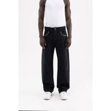 Machinist Erkek Studs Embellished Baggy Jean Pantolon Açık Siyah - Black