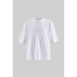 Machinist Erkek Süper Oversize Basic Tişört Beyaz - White - XL