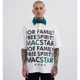 Machinist Erkek Wide Prinred Baskılı Polo Yaka Ekru Tişört