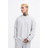 Machinist Erkek Yıkamalı Oversize Sweatshirt Gri