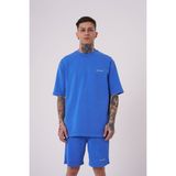 Machinist Erkek Yıkamalı Relaxed Tişört Açık Mavi Efektli - Soft Blue Spotted