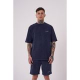 Machinist Erkek Yıkamalı Relaxed Tişört Gece Mavisi - Midnight Blue Cloudy