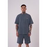 Machinist Erkek Yıkamalı Relaxed Tişört Gri - Ghost Cloudy - XL
