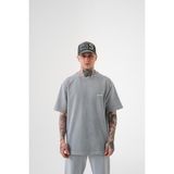 Machinist Erkek Yıkamalı Relaxed Tişört Gri - Ghost - XL