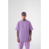 Machinist Erkek Yıkamalı Relaxed Tişört Mor - Viola - XL