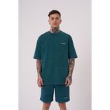 Machinist Erkek Yıkamalı Relaxed Tişört Yağ Yeşili - Oil Green Cloudy