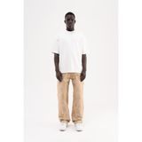 Machinist Erkek Yıpranmış Desenli Baggy Jean Pantolon Bej - BEIGE - XL