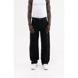 Machinist Erkek Yıpranmış Desenli Baggy Jean Pantolon Siyah - Black