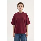 Machinist Kadın Basic Oversize Pamuklu Süprem T-Shirt Vişne