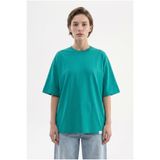 Machinist Kadın Basic Oversize Pamuklu Süprem T-Shirt Yeşil