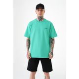 Machinist M1781 Basic Relaxed Yeşil Pamuklu Erkek T-shirt