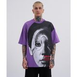 Machinist Macstar Snake Face Mor Oversize Erkek T-shirt
