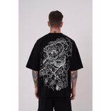 Machinist Premium Aristotales High Siyah Baskılı Oversize Erkek T-shirt