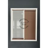 Macit Design Gece Gündüz Katlanabilir Kahverengi Çiftli Plise Perde, Cam Balkon Perdeleri, PVC Pencere Perdeleri