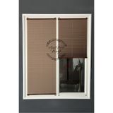 Macit Design Kahverengi Katlanabilir Plise Perde, Cam Balkon Perdeleri, Ofis Perdeleri, PVC Pencere Perdeleri