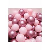 MACK PLUS 10’lu Krom Pembe ve Pastel Makaron Pembe Balon Seti