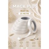 MACK PLUS 25 Metre Metalize Beyaz Rafya – Parlak Hediye Süsü, Paketleme ve Dekorasyon Kurdelesi