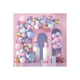 MACK PLUS 35'li Cinsiyet Partisi Balon Seti – Mavi, Pembe, Beyaz, Şeffaf, Pullu ve Gold Krom Balonlar