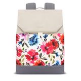 Mack Zen Eco MCE-1306 Sırt Çantası - Macbook Çantası, Hırsızlığa Karşı Koruma, Küçük, Mini, 13-14 inç Laptop, Günlük ve İş Kullanımı, Şık Tasarım, Üniversite ve Okul İçin, Bej Çiçekli