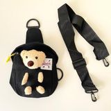 Mackbear Coffee Co. Mackbear Bear Cross Body Bag Çanta Çapraz Omuz Çantası Siyah