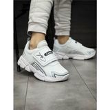 Mackrock Sports Çocuk Ortopedik Cırtlı Esnek Hafif Nefes Alabilen Unisex File Çocuk Sneaker Spor Ayakkabı - Beyaz