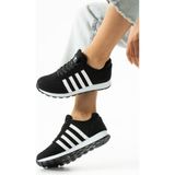 Mackrock Sports Kadın Hafif Esnek Yürüyüş Sneaker Bağcıklı Siyah Taban File Ayakkabı