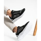 Mackrock Sports Nefes-Alabilen-Casual-Yumusak-Orme-Gunluk-Ortopedik-Rahat-Phaylon-Taban-Sneaker-Erkek-Yuruyus-Ayakkabısi - Siyah
