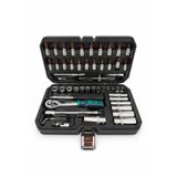 MAC&MOS 1/4" 53 Parça Lavoro 1. Kalite Full Tamirci 72 Diş Cırcır Kollu Lokma Seti