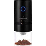 Macnoa Portable Coffee Grinder Siyah, Taşınabilir Titanyum Burr Kahve Öğütücü