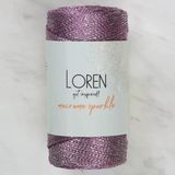 Macrame Sparkle Simli Mor El Örgü İpi - Rm 7