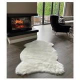 Macro Home Peluş Post Yumoş Oval Figürlü Desenli Yumuşak Paspas Ev Ofis Kullanımına Uygun - 100 x 150 cm - Beyaz